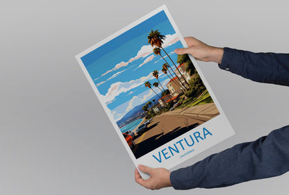 Ventura Travel Print Wall Art Ventura Wall Hanging Home Décor Ventura Gift Art Lovers California Art Lover
