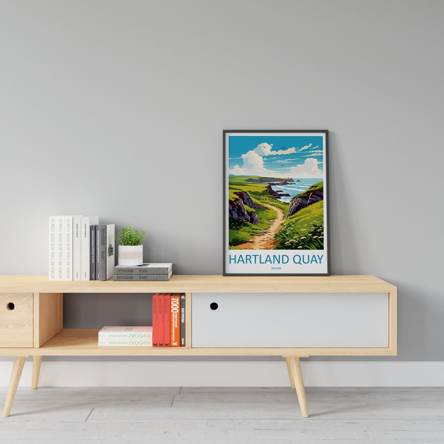 Hartland Quay Travel Print Wall Art Hartland Quay Wall Hanging Home Decor Hartland Quay Gift Art Lovers Wall Art Devon Travel Art