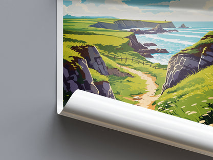 Hartland Quay Travel Print Wall Art Hartland Quay Wall Hanging Home Decor Hartland Quay Gift Art Lovers Wall Art Devon Travel Art