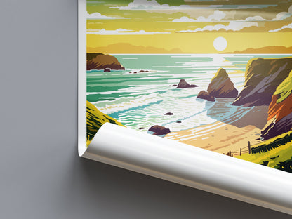 Hartland Quay Travel Print Wall Art Hartland Quay Wall Hanging Home Decor Hartland Quay Gift Art Lovers Wall Art Devon Travel Art