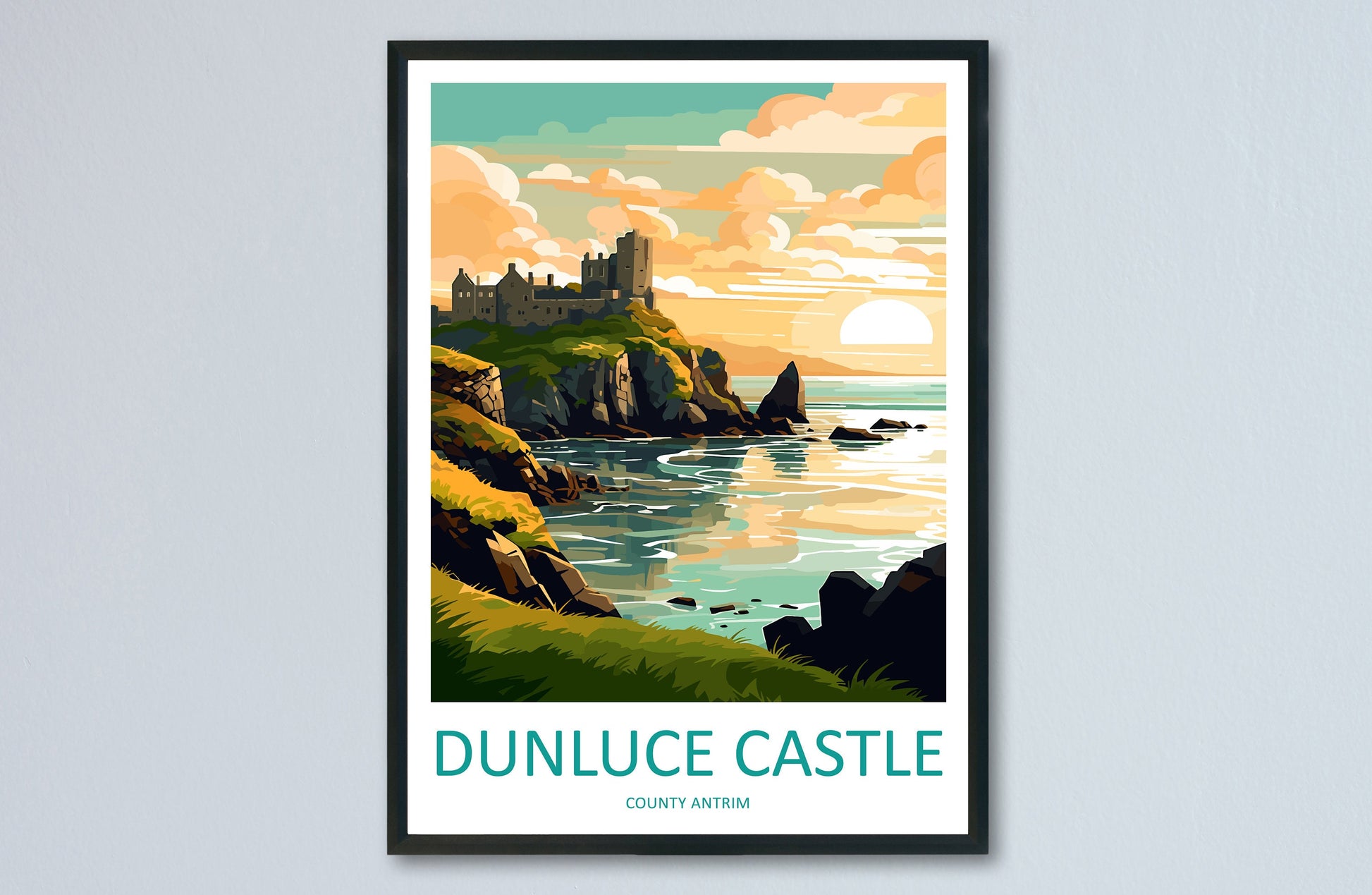 Dunluce Castle Travel Print Wall Art Dunluce Castle Wall Hanging Home Décor Dunluce Castle Gift Art Lovers Ireland Art Lover Gift Print