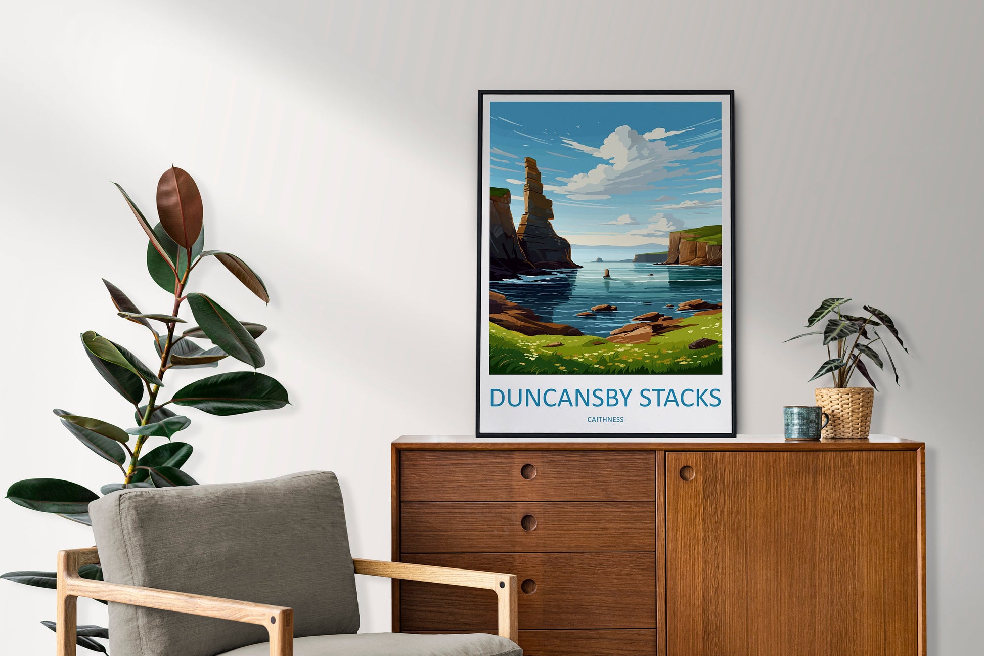 Duncansby Stacks Print Duncansby Stacks Home Decor Landscape Art Print Duncansby Stacks Wall Art for Scotland Enthusiast Gift Wall Hanging