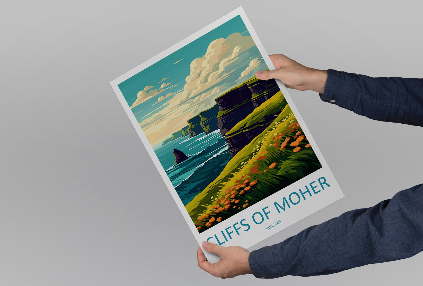 Cliffs of Moher Print Cliffs of Moher Home Décor Landscape Art Print Cliffs of Moher Wall Art for Ireland Enthusiast Gift Wall Hanging Art