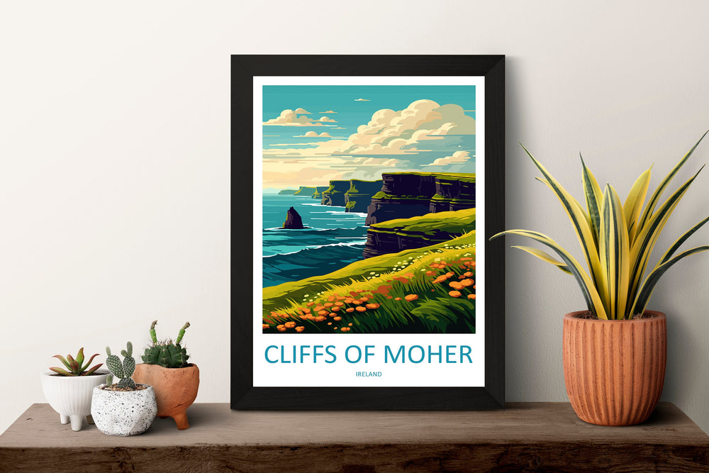 Cliffs of Moher Print Cliffs of Moher Home Décor Landscape Art Print Cliffs of Moher Wall Art for Ireland Enthusiast Gift Wall Hanging Art