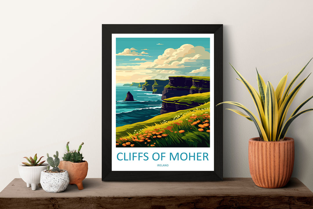 Cliffs of Moher Print Cliffs of Moher Home Décor Landscape Art Print Cliffs of Moher Wall Art for Ireland Enthusiast Gift Wall Hanging Art