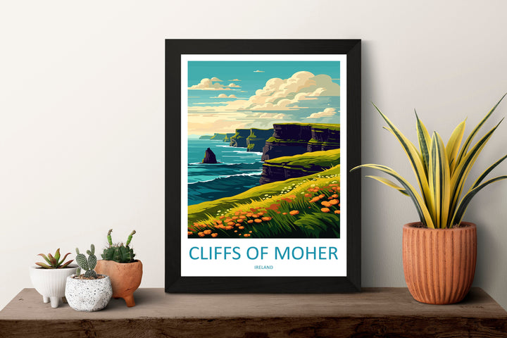 Cliffs of Moher Print Cliffs of Moher Home Décor Landscape Art Print Cliffs of Moher Wall Art for Ireland Enthusiast Gift Wall Hanging Art