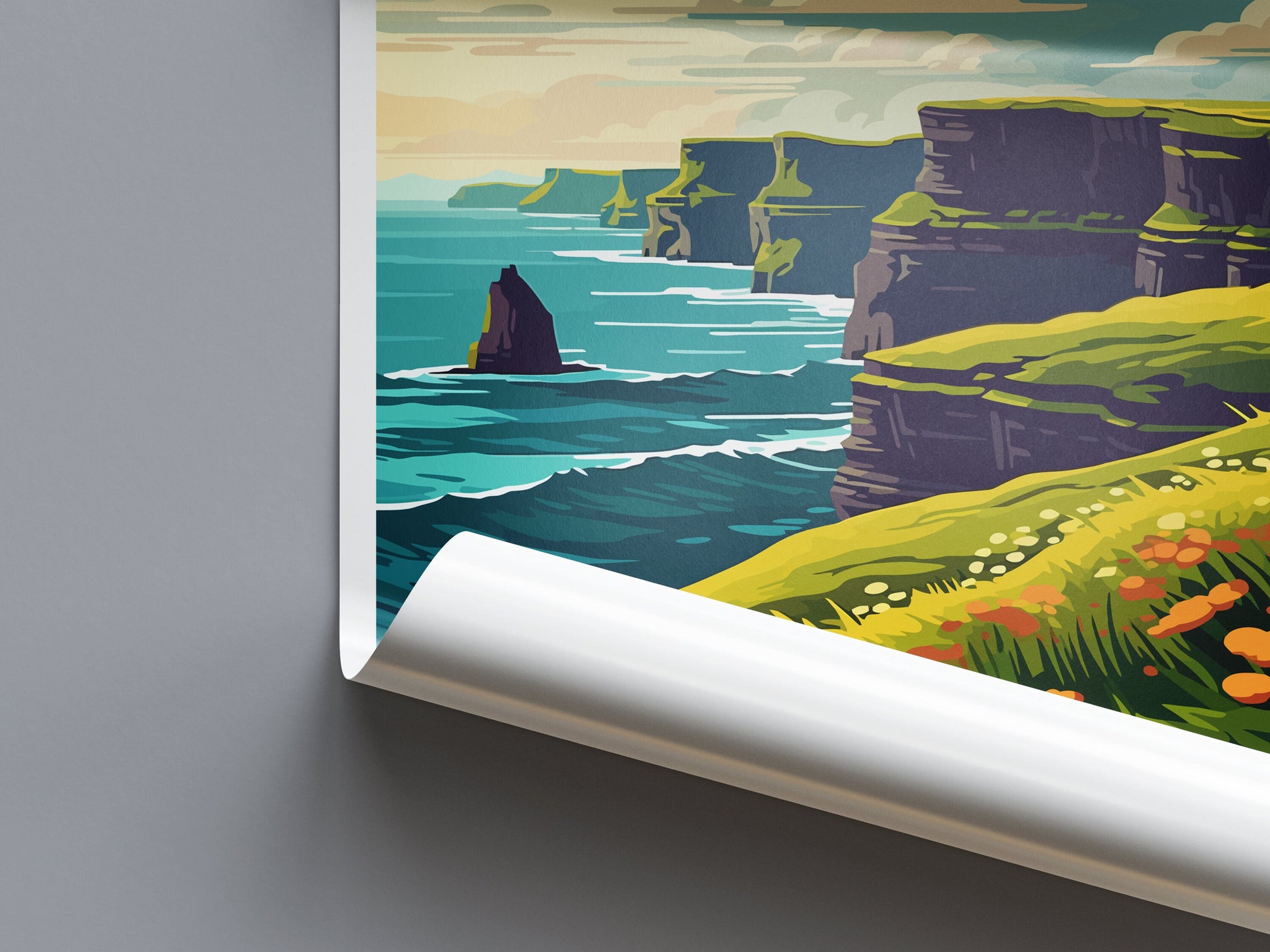 Cliffs of Moher Print Cliffs of Moher Home Décor Landscape Art Print Cliffs of Moher Wall Art for Ireland Enthusiast Gift Wall Hanging Art