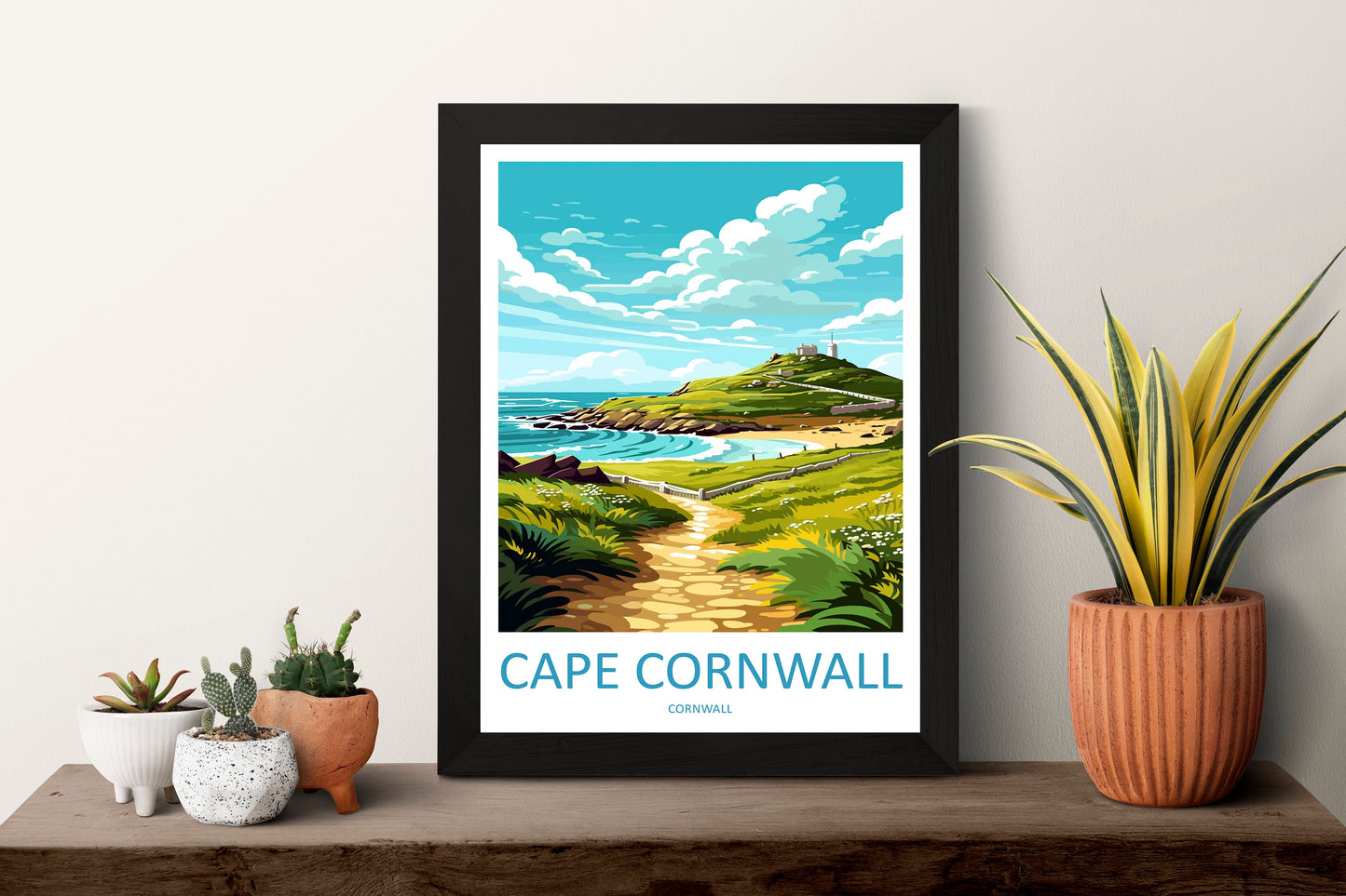 Cape Cornwall Travel Print Wall Art Cape Cornwall Wall Hanging Home Décor Cape Cornwall Gift Art Lovers Cornwall Art Lover Gift