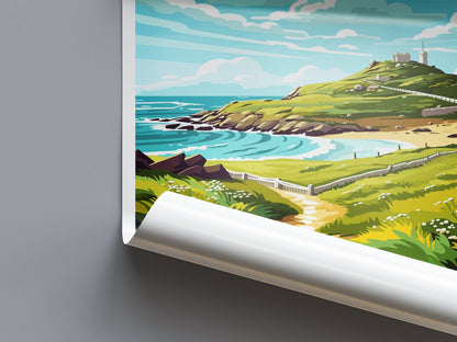 Cape Cornwall Travel Print Wall Art Cape Cornwall Wall Hanging Home Décor Cape Cornwall Gift Art Lovers Cornwall Art Lover Gift