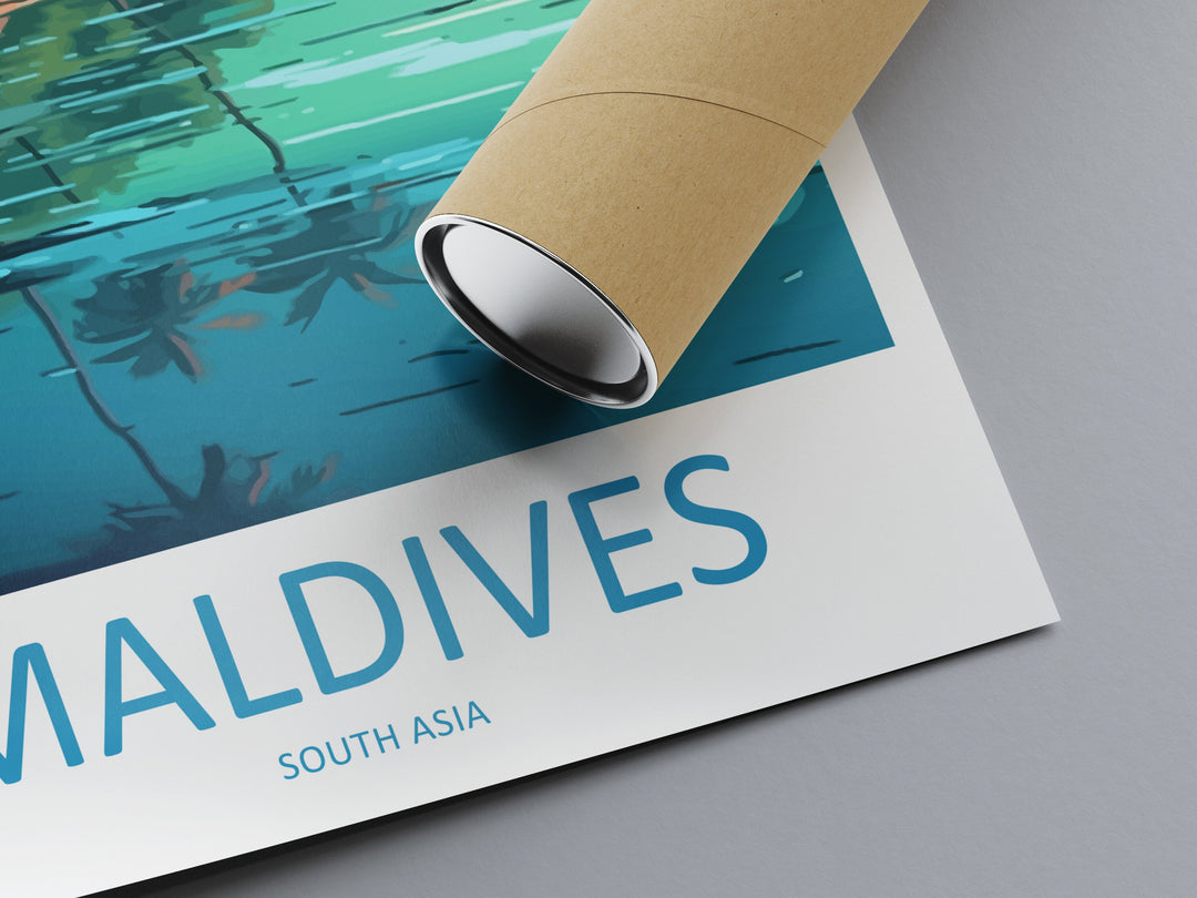Maldives Travel Print Wall Art Maldives Wall Hanging Home Décor Maldives Gift Art Lovers Wall Art South Aisa Travel Print