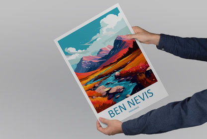 Ben Nevis Travel Print Wall Art Ben Nevis Wall Hanging Home Décor Ben Nevis Gift Art Lovers Scotland Art Lover Gift Ben Nevis Travel Artwork