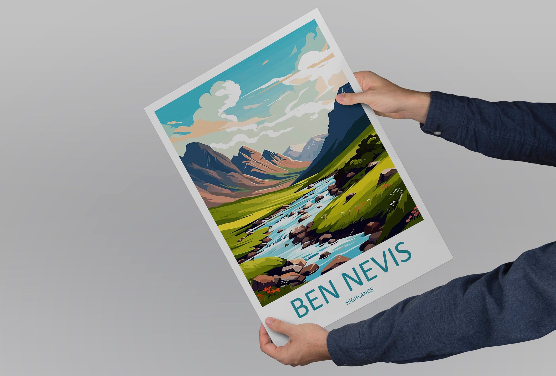 Ben Nevis Travel Print Wall Art Ben Nevis Wall Hanging Home Décor Ben Nevis Gift Art Lovers Scotland Art Lover Gift Ben Nevis Travel Artwork