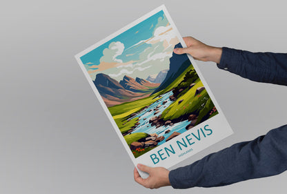 Ben Nevis Travel Print Wall Art Ben Nevis Wall Hanging Home Décor Ben Nevis Gift Art Lovers Scotland Art Lover Gift Ben Nevis Travel Artwork