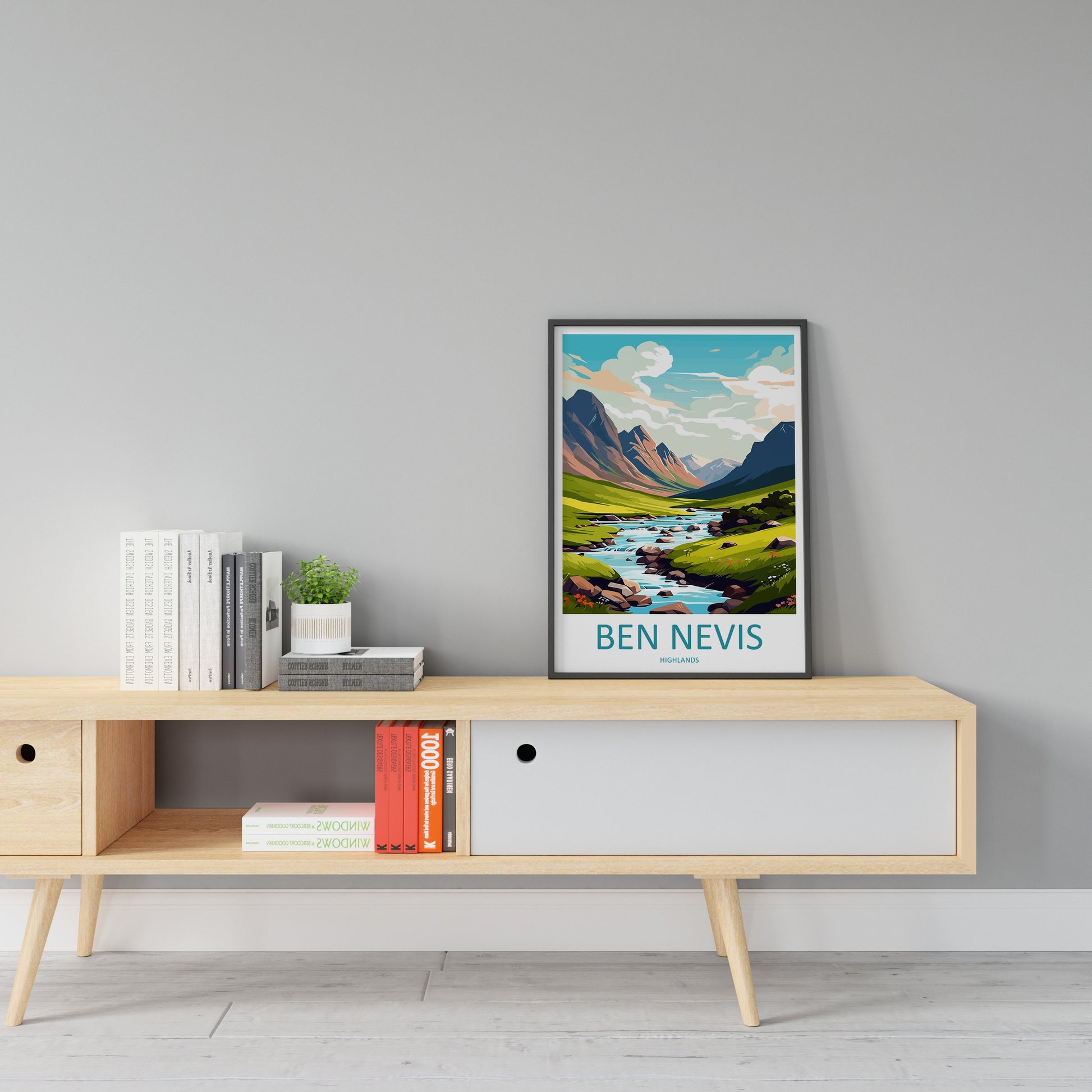 Ben Nevis Travel Print Wall Art Ben Nevis Wall Hanging Home Décor Ben Nevis Gift Art Lovers Scotland Art Lover Gift Ben Nevis Travel Artwork