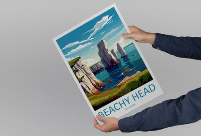 Beachy Head Travel Print Wall Art Beachy Head Wall Hanging Home Décor Beachy Head Gift Art Lover Gift Print Sussex Travel Print