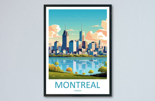 Montreal Travel Print Wall Art Montreal Wall Hanging Home Décor MontrealGift Art Lovers Canada Art Lover Gift Montreal City Gift