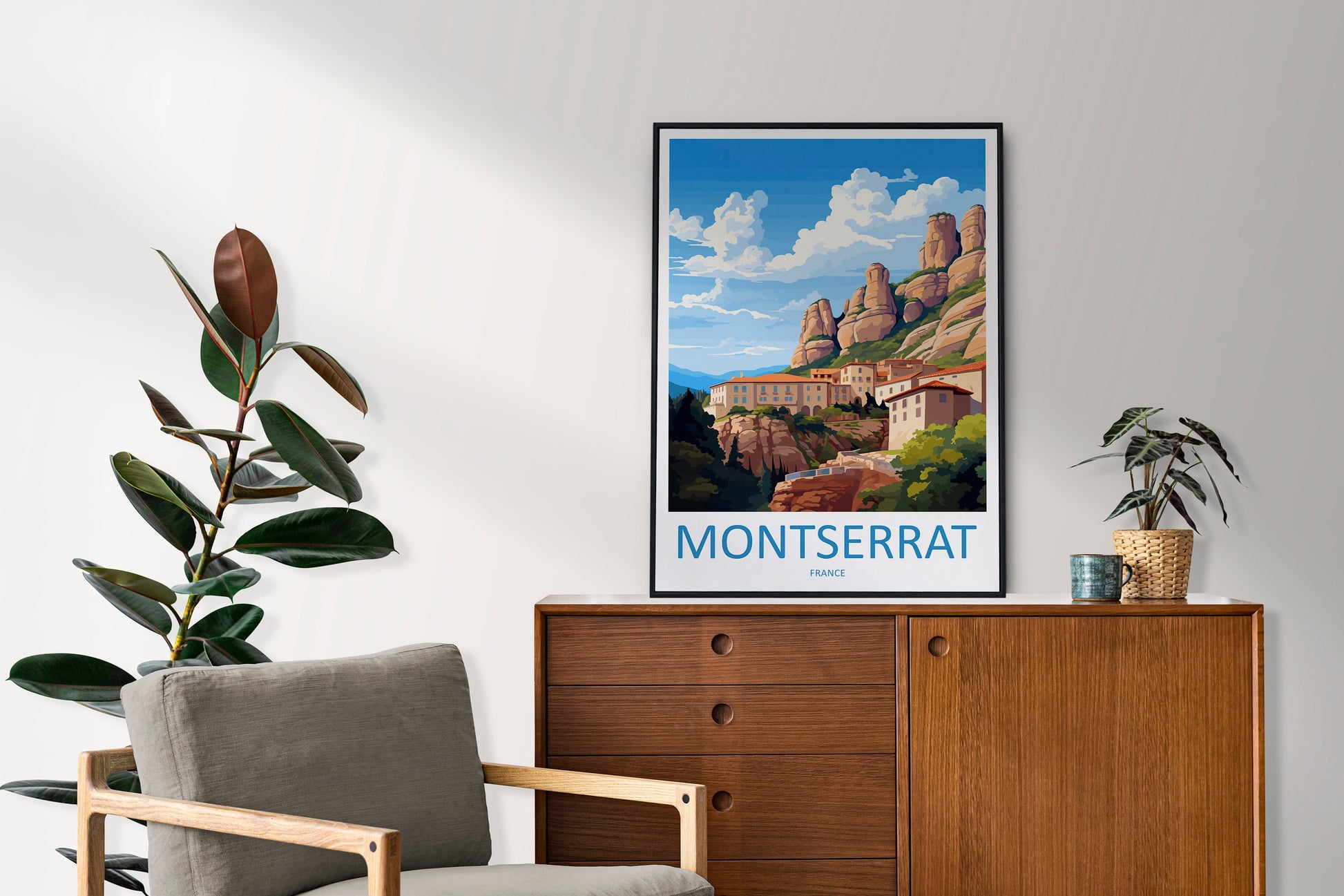 Montserrat Travel Print Wall Art Montserrat Wall Hanging Home Décor Montserrat Gift Art Lovers Spain Art Lover Gift Montserrat Print Spain