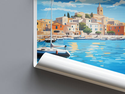Balearic Islands Travel Print Wall Art Balearic Islands Wall Hanging Home Décor Balearic Islands Gift Art Lovers Spain Art Gift