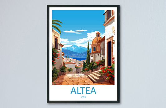 Altea Travel Print Wall Art Altea Wall Hanging Home Décor Altea Gift Art Lovers Spain Art Gift Altea Travel Poster art