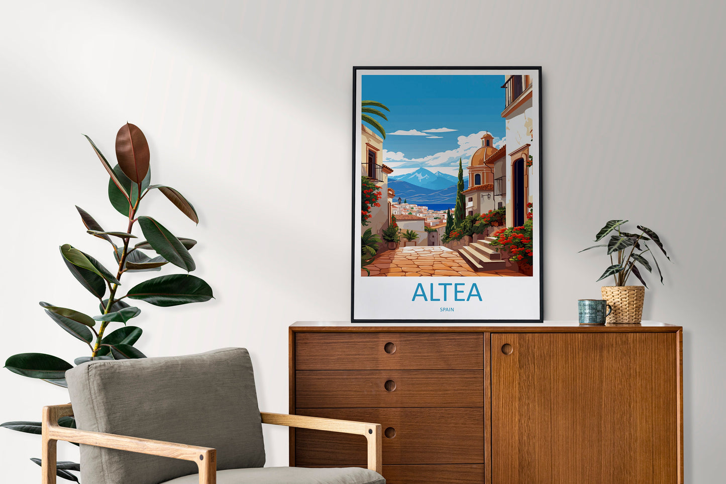 Altea Travel Print Wall Art Altea Wall Hanging Home Décor Altea Gift Art Lovers Spain Art Gift Altea Travel Poster art