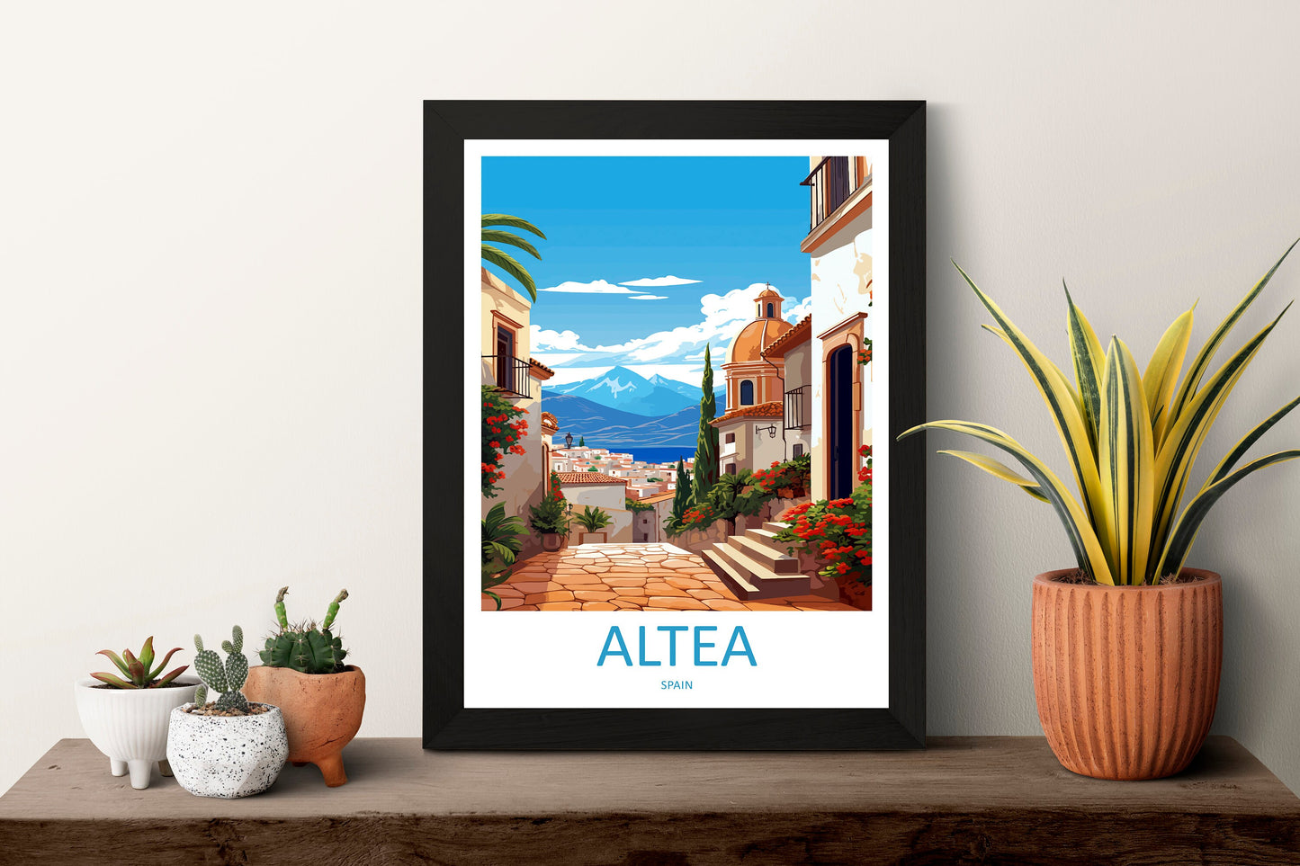 Altea Travel Print Wall Art Altea Wall Hanging Home Décor Altea Gift Art Lovers Spain Art Gift Altea Travel Poster art