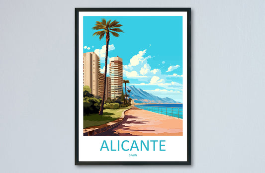 Alicante Travel Print Wall Art Alicante Wall Hanging Home Décor Alicante Gift Art Lovers Spain Art Gift Alicante Travel Poster art