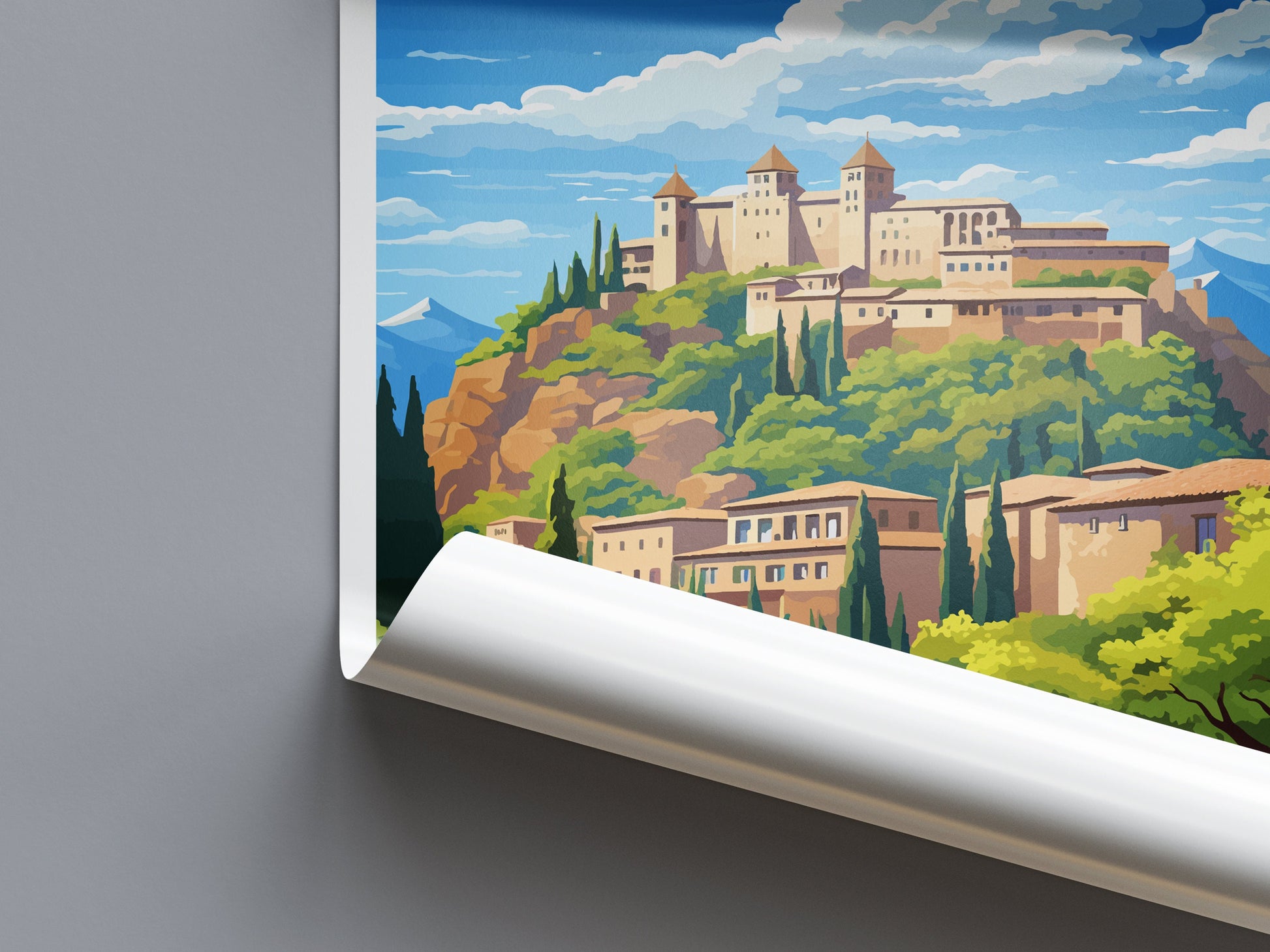 Alhambra Travel Print Wall Art Alhambra Wall Hanging Home Décor Alhambra Gift Art Lovers Spain Art Gift Alhambra Travel Poster art