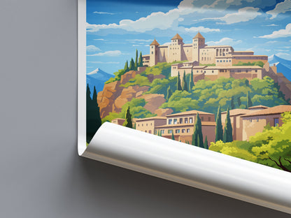 Alhambra Travel Print Wall Art Alhambra Wall Hanging Home Décor Alhambra Gift Art Lovers Spain Art Gift Alhambra Travel Poster art