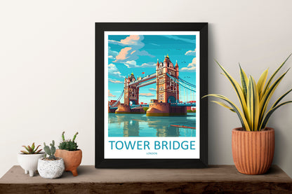 Tower Bridge Travel Print Wall Art Tower Bridge Wall Hanging Home Décor Tower Bridge Gift Art Lovers England Art Lover Gift