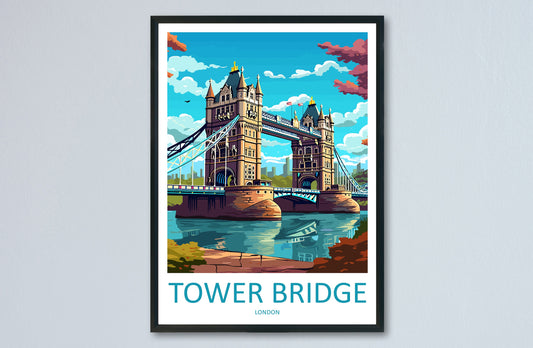 Tower Bridge Travel Print Wall Art Tower Bridge Wall Hanging Home Décor Tower Bridge Gift Art Lovers England Art Lover Gift
