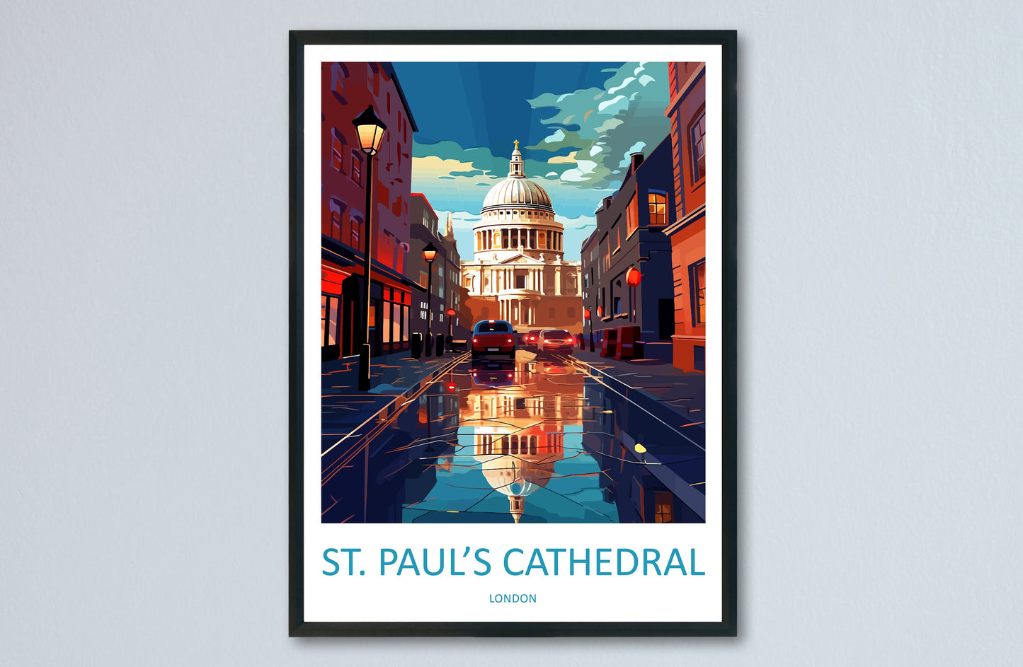St. Paul's Cathedral Travel Print Wall Art St. Paul's Cathedral Wall Hanging Home Décor St. Paul's Cathedral Gift Art Lovers London England