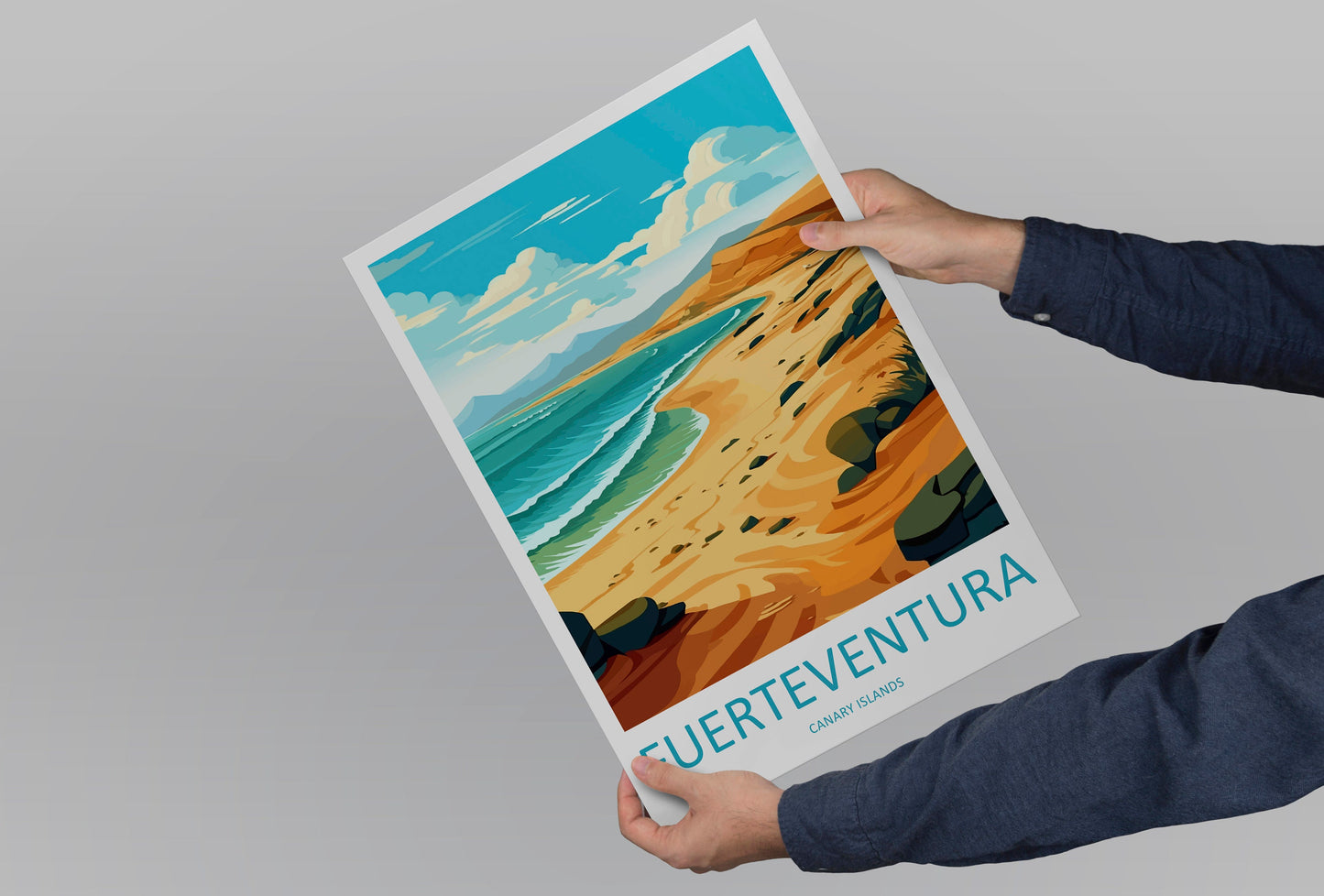 Fuerteventura Travel Print Wall Art Fuerteventura Wall Hanging Home Décor Fuerteventura Gift Art Lovers Spain Art Lover Gift Fuerteventura
