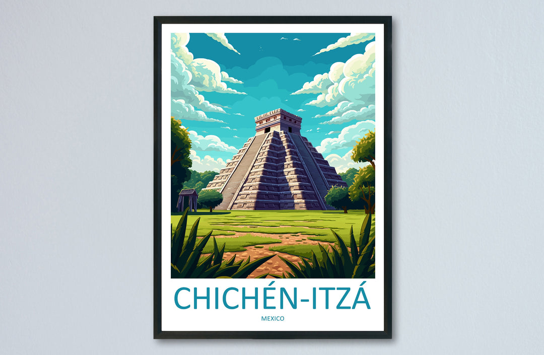 Chichen Itza Travel Print Wall Art Chichen Itza Wall Hanging Home Decoration Chichen Itza Gift Art Lovers Wall Art Print Art Chichen Itza