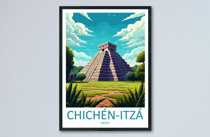 Chichen Itza Travel Print Wall Art Chichen Itza Wall Hanging Home Decoration Chichen Itza Gift Art Lovers Wall Art Print Art Chichen Itza