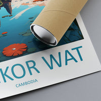Angkor Wat Travel Print Wall Art Angkor Wat Wall Hanging Home Décor Angkor Wat Gift Art Lovers Cambodia Art Lover Gift