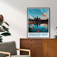 Angkor Wat Travel Print Wall Art Angkor Wat Wall Hanging Home Décor Angkor Wat Gift Art Lovers Cambodia Art Lover Gift