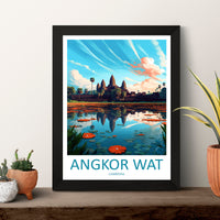 Angkor Wat Travel Print Wall Art Angkor Wat Wall Hanging Home Décor Angkor Wat Gift Art Lovers Cambodia Art Lover Gift