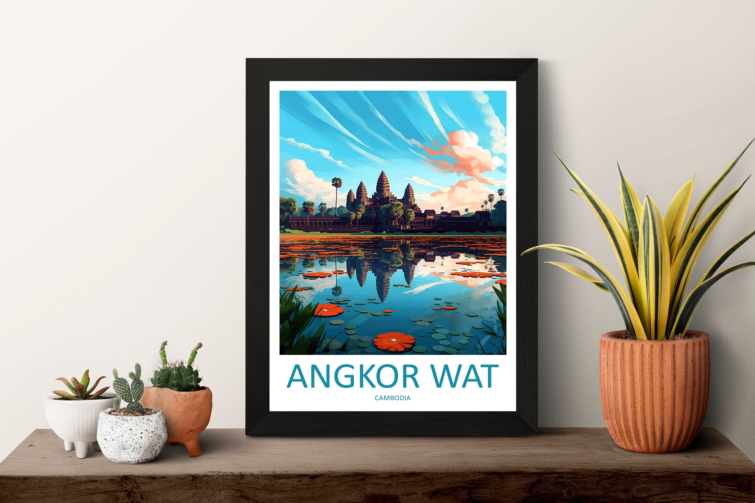 Angkor Wat Travel Print Wall Art Angkor Wat Wall Hanging Home Décor Angkor Wat Gift Art Lovers Cambodia Art Lover Gift