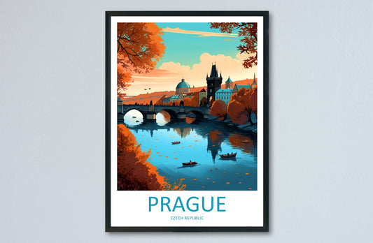 Prague Travel Print Wall Art Prague Wall Hanging Home Décor Prague Gift Art Lovers Czech Republic Art Lover Gift Prague Art Decor