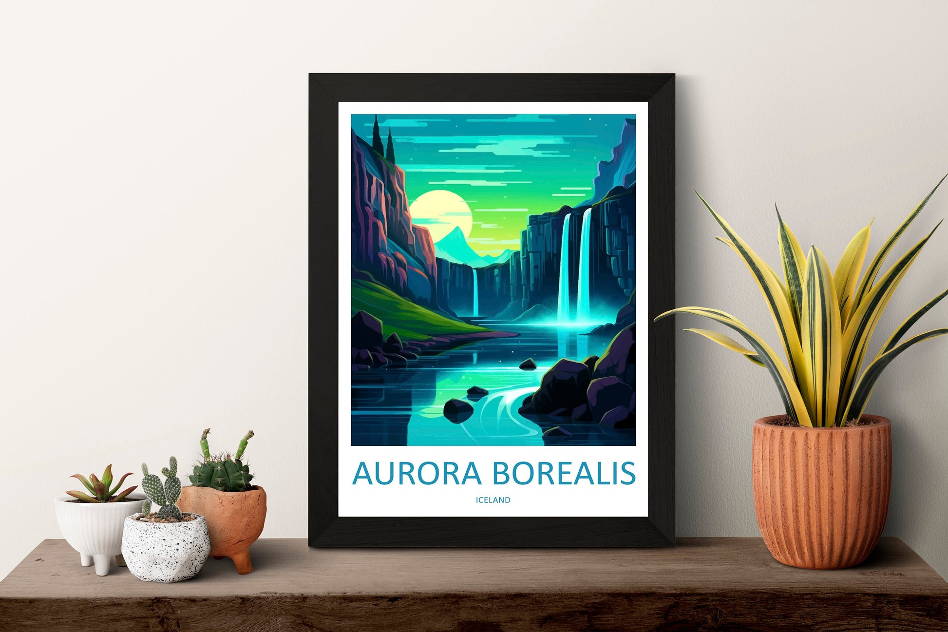 Aurora Borealis Travel Print Wall Art Aurora Borealis Wall Hanging Home Décor Aurora Borealis Gift Art Lovers Iceland Art Lover Gift Decor