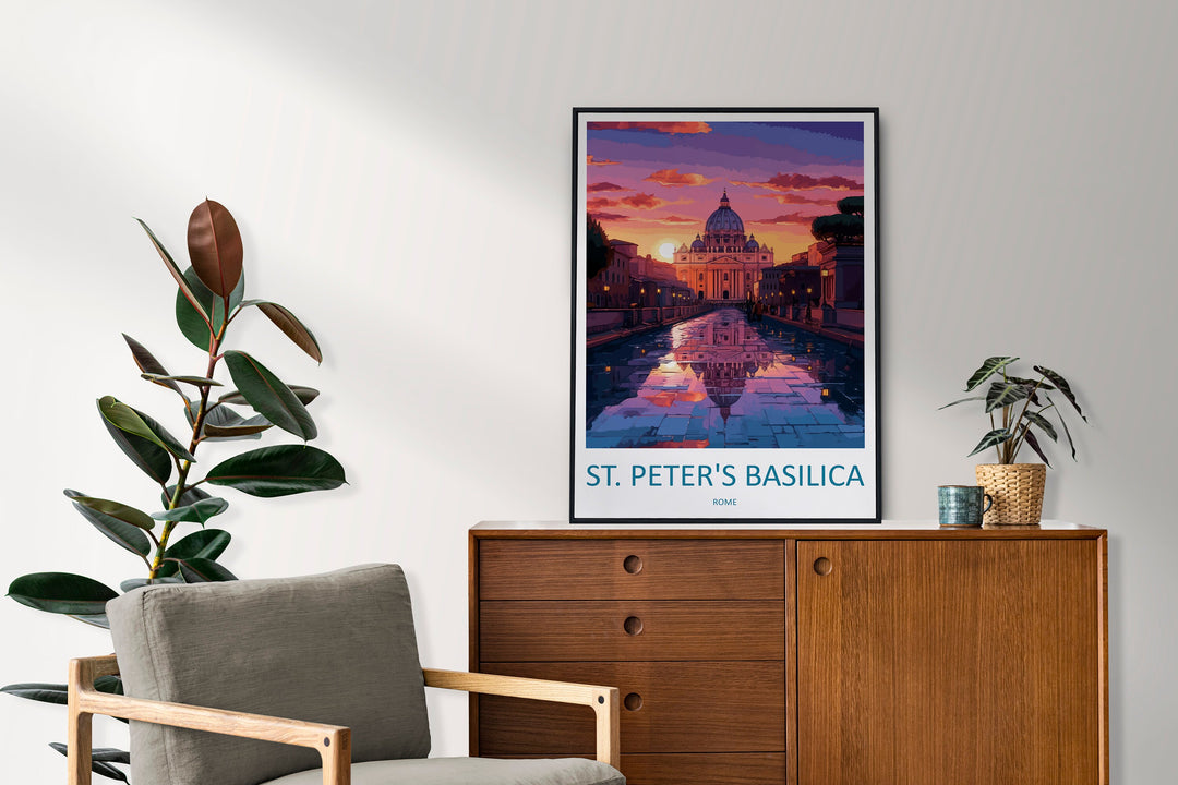 St. Peter's Basilica Travel Print Wall Art St. Peter's Basilica Wall Hanging Home Décor St. Peter's Basilica Gift Art Lovers Italy Art Lover