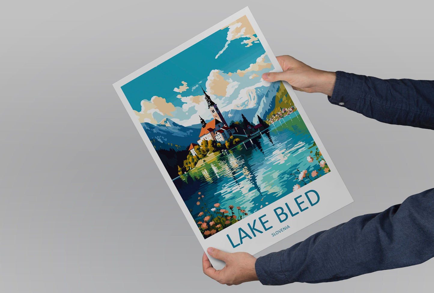Lake Bled Travel Print Lake Bled Home Décor Slovenia Art Print Lake Bled Wall Print For Lake Bled Gift Wall Hanging Lake Bled Artwork
