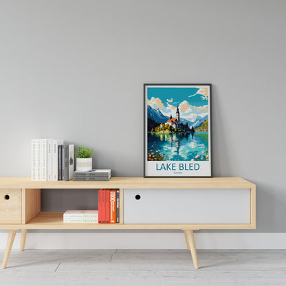 Lake Bled Travel Print Lake Bled Home Décor Slovenia Art Print Lake Bled Wall Print For Lake Bled Gift Wall Hanging Lake Bled Artwork