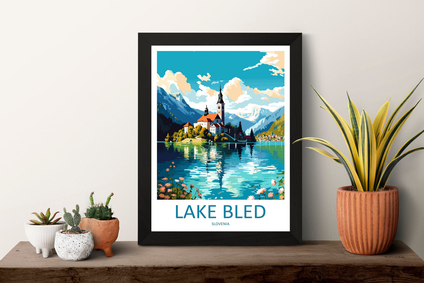 Lake Bled Travel Print Lake Bled Home Décor Slovenia Art Print Lake Bled Wall Print For Lake Bled Gift Wall Hanging Lake Bled Artwork
