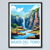 Bajos Del Toro Waterfall Travel Print Wall Art Bajos Del Toro Waterfall Wall Hanging Home Décor Bajos Del Toro Waterfall Gift Art Lovers