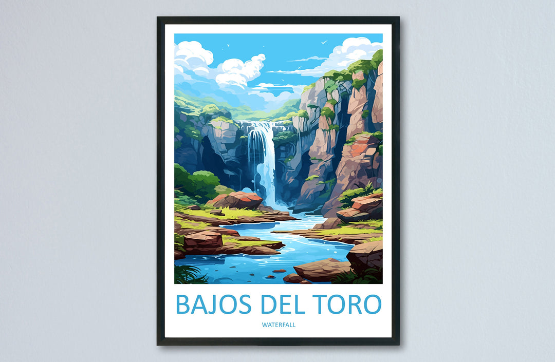 Bajos Del Toro Waterfall Travel Print Wall Art Bajos Del Toro Waterfall Wall Hanging Home Décor Bajos Del Toro Waterfall Gift Art Lovers
