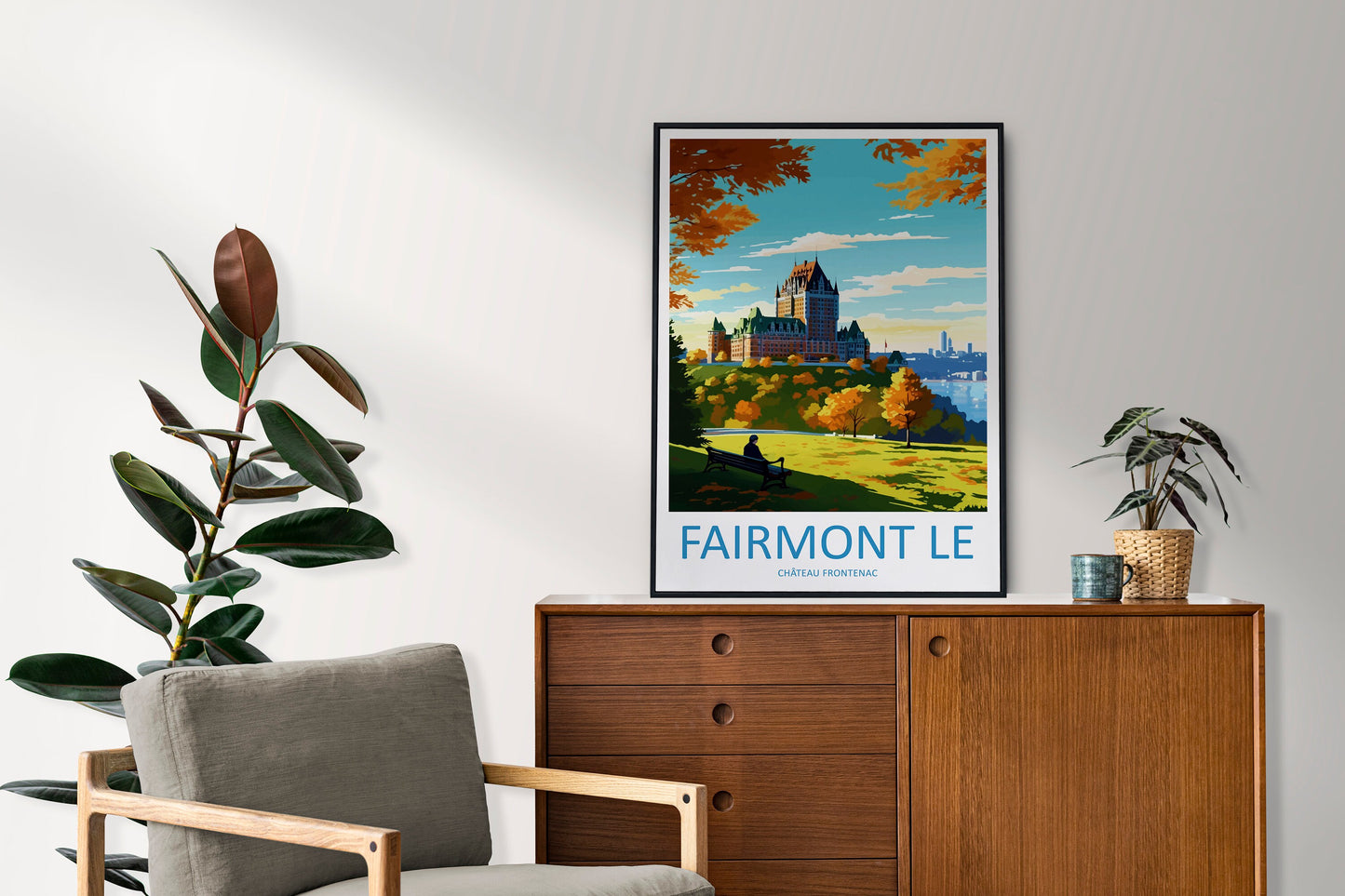 Fairmont Le Château Frontenac Travel Print Wall Art Fairmont Le Château Frontenac Wall Hanging Home Décor Fairmont Le Château Frontenac Gift