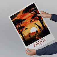 Africa Travel Print Wall Art Africa Wall Hanging Home Décor Africa Gift Art Lovers Africa Art Print Africa Wall Décor Art