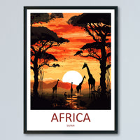 Africa Travel Print Wall Art Africa Wall Hanging Home Décor Africa Gift Art Lovers Africa Art Print Africa Wall Décor Art