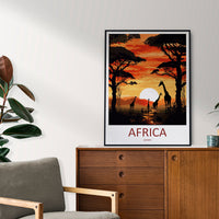 Africa Travel Print Wall Art Africa Wall Hanging Home Décor Africa Gift Art Lovers Africa Art Print Africa Wall Décor Art